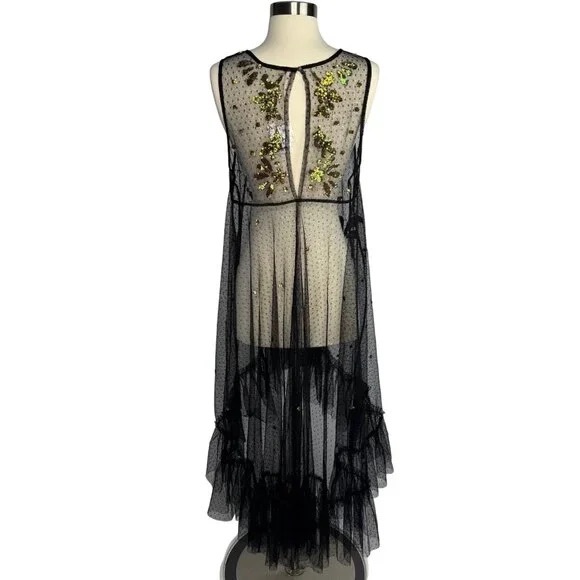 Free People Night Moves Sequin Maxi Top - Picture 5 of 7